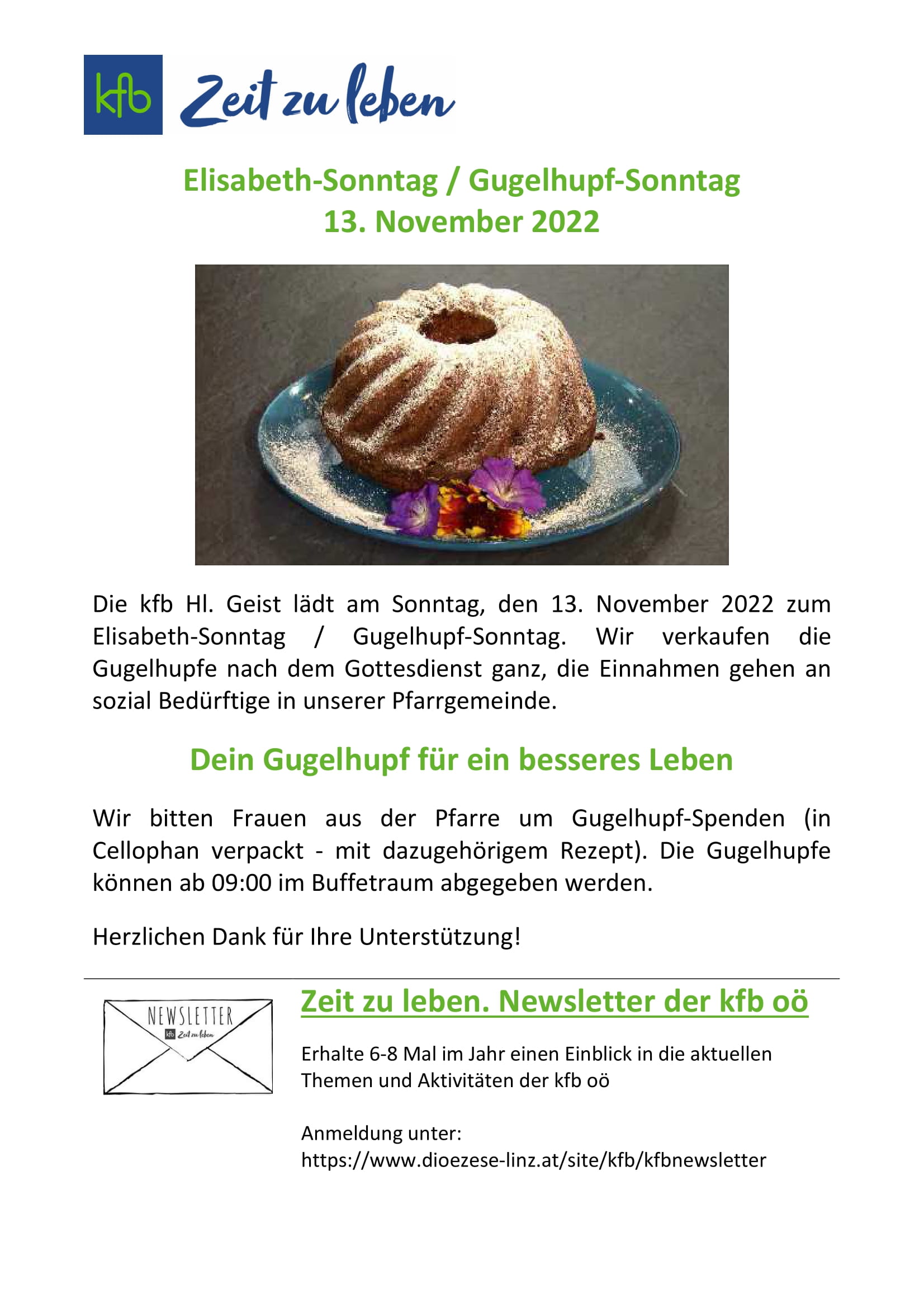 Gugelhupf-Sonntag