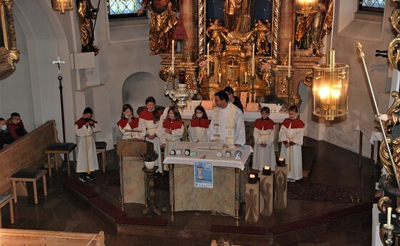 Ministrantenvorstellung bei Gottesdienst am Sonntag, 15. November 2020.